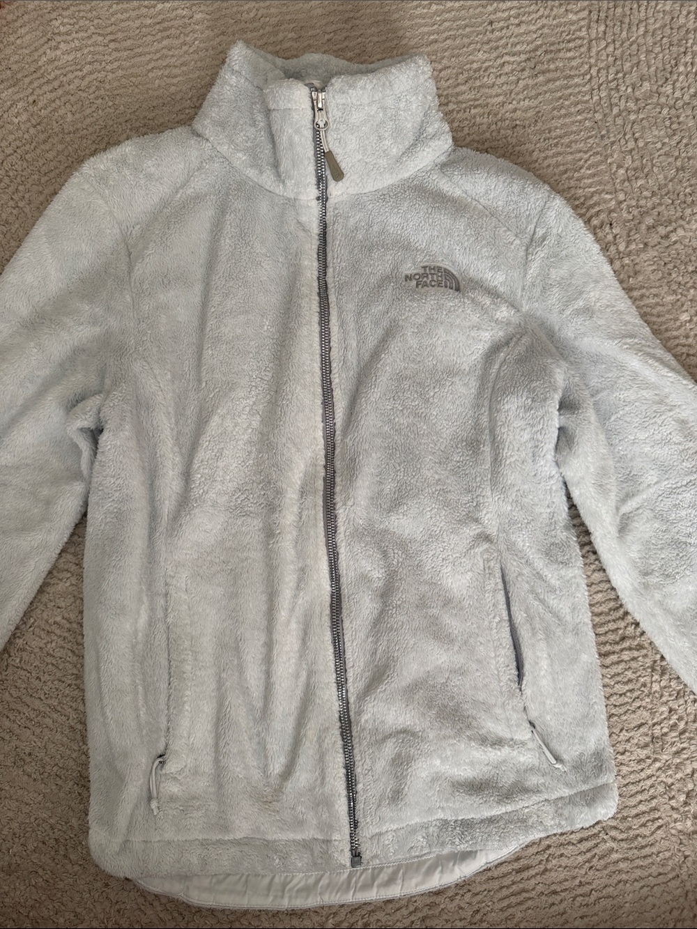 The North Face off white Plush Full-Zip Jacket
